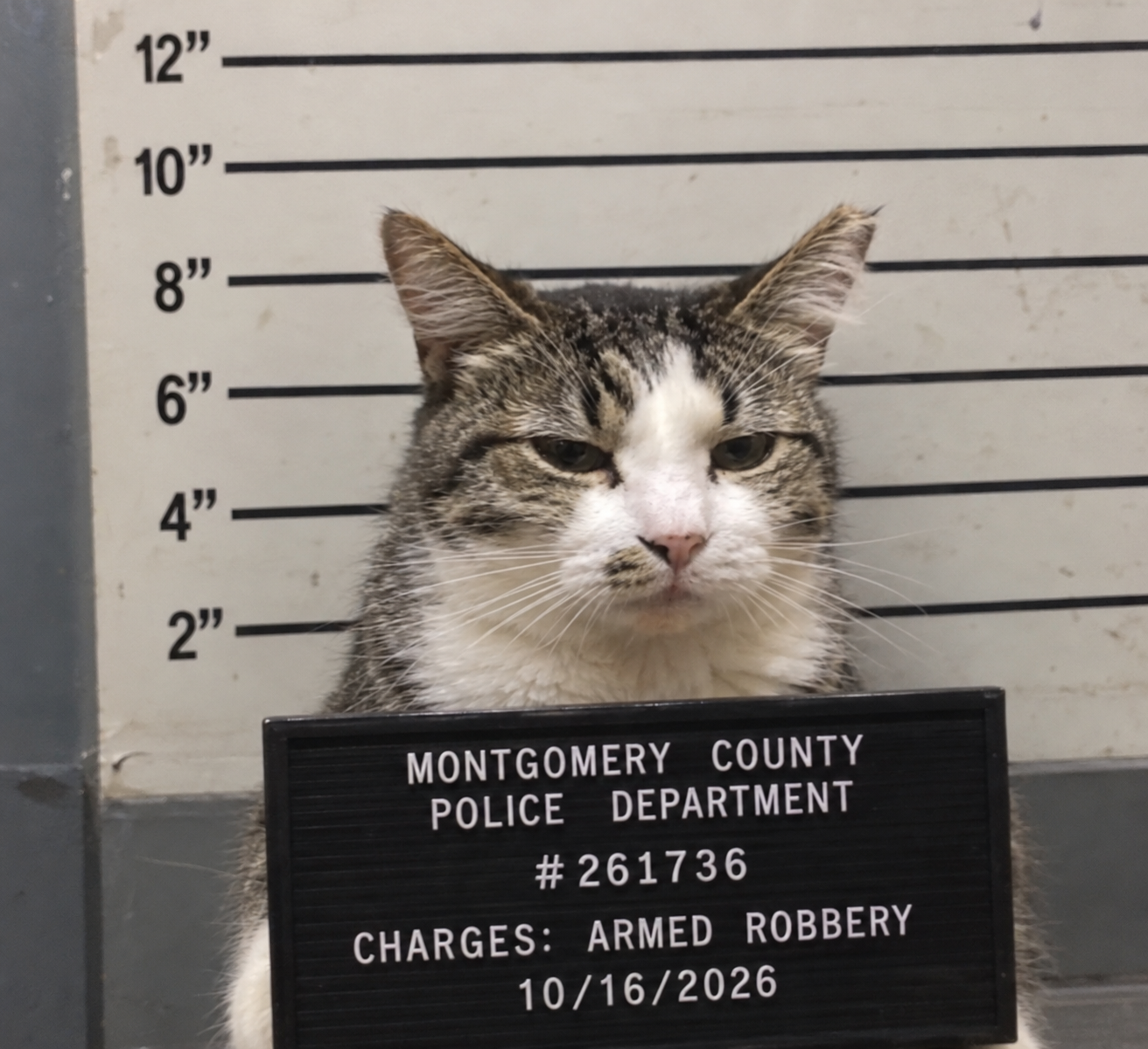 Cat Arrested For Armed Robbery